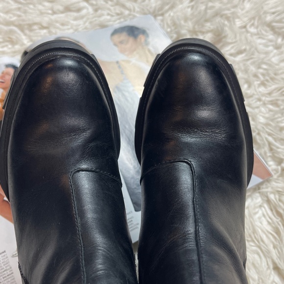 Sorel Brex Chelsea Heeled Waterproof Pull On Boots Black/White - Picture 9 of 12